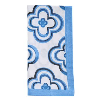 Geo Printed Napkin - Blue