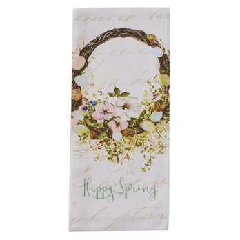 Spring In Bloom Happy Spring Dishtowel