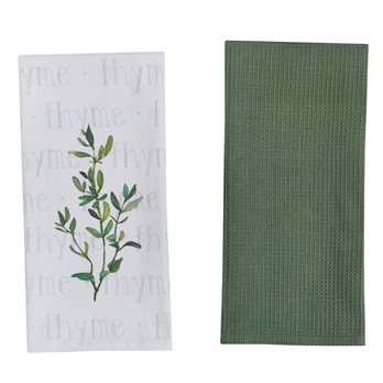 Herb Garden Thyme 2 Dishtowel Set