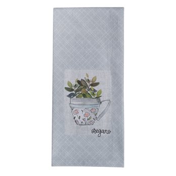 Herb Garden Oregano Decorative Dishtowel