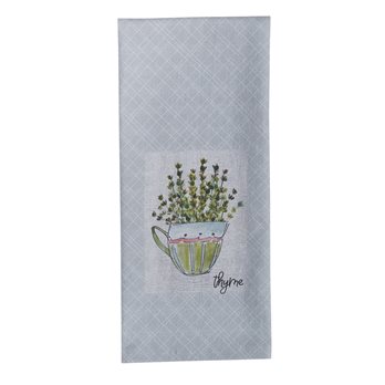 Herb Garden Thyme Decorative Dishtowel