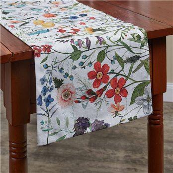 Wildflower Sketchbook Table Runner 13X36