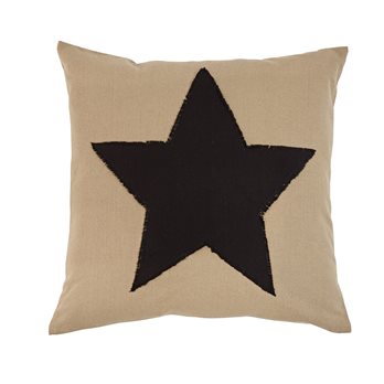 Taupe&Star Pillow 20 Black Cover