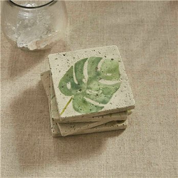 Tropical Leaf Coasters Set Of 4