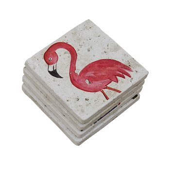 Flamingo Coasters Set Of 4