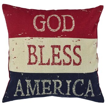 God Bless America Pillow 20 Cover