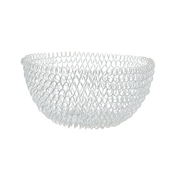 White Spiral Wire Bowl