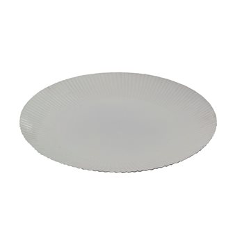 Corrugated Platter 16 White