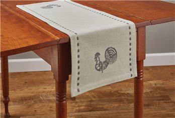 Folk Rooster Table Runner 13X36