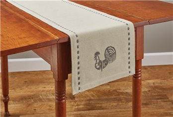 Folk Rooster Table Runner 13X54