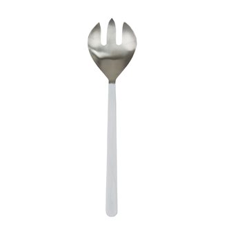 White Handle Serving Fork