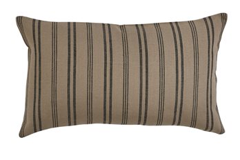 Chester Stripe Pillow 12X20 Black Cover