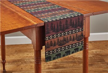 Mountain Bear Table Runner 13X54