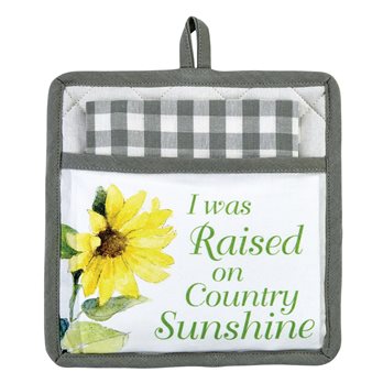 Raised On Country Pocket Potholder Set