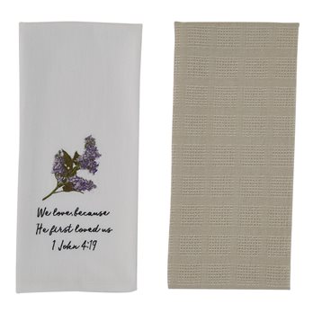 We Love Because 2 Dishtowel Set