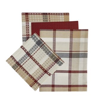 Glenwood 3 Dishtowel/1 Dishcloth Set