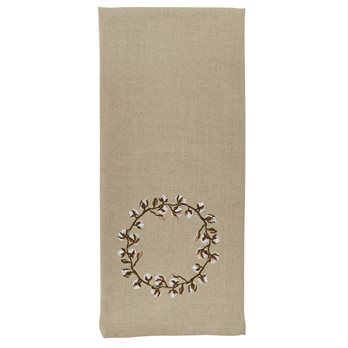 Cotton Wreath Decorative Dishtowel