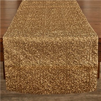 Gold Sequin Table Runner 15X72