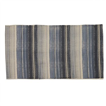 Paintbrush Stripe Rug Blue 2X6