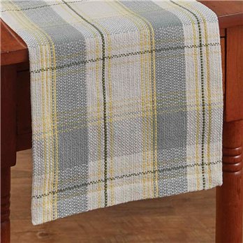 Misty Morning Plaid Table Runner 13X36