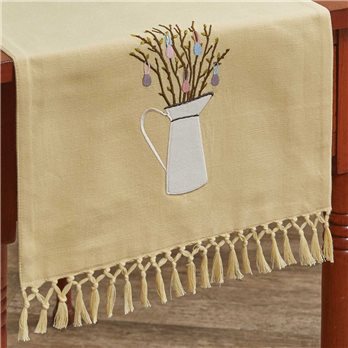 Pitcher With Eggs Table Runner 14X42