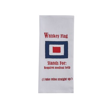 Whiskey Flag Applique Dishtowel