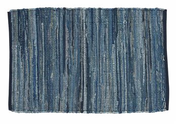 Indigo Chindi Rag Rug 2X3