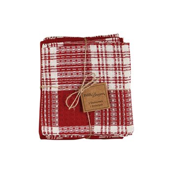 Dylan 3 Dishtowel/1Dc Set-Red