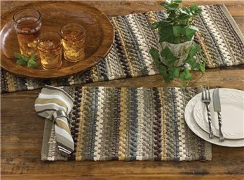 Minerl Stripe Chindi Table Runner 13X36