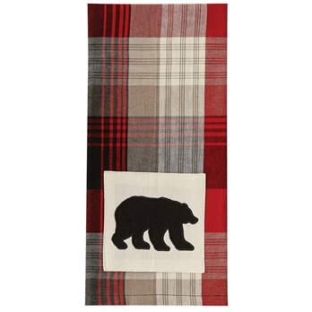 Champlain Bear Applique Dishtowel