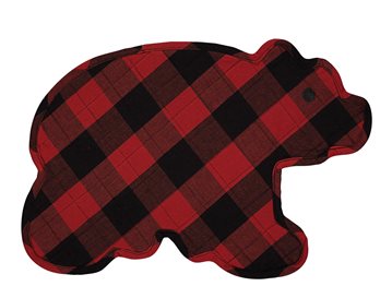 Buffalo Check Bear Shp Placemat