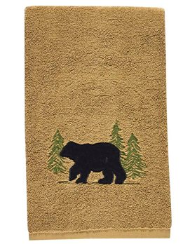 Black Bear Terry Hand Towel