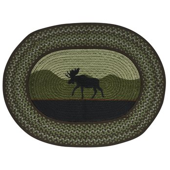 Moose Braided Rug 32X42