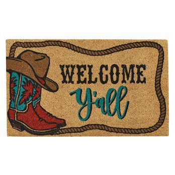 Welcome Y'All Door Mat