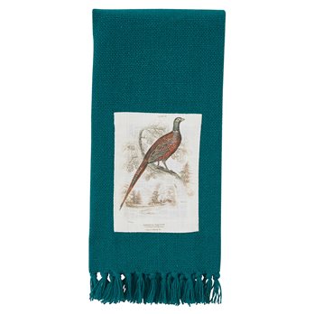 Pheasant Run Printed Dishtowel Green