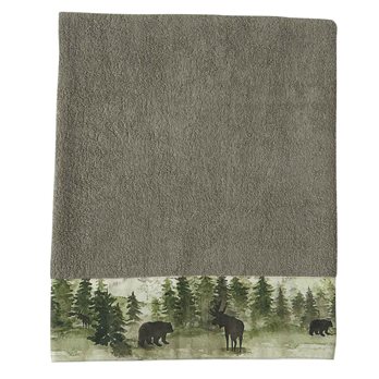 Watercolor Wildlife Bath Towel