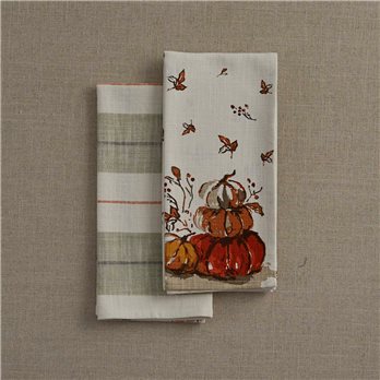 Harvest Pumpkin Towel Set Of 2