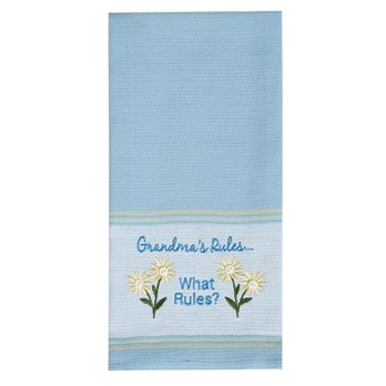 Grandma'S Rules EmbDishtowel