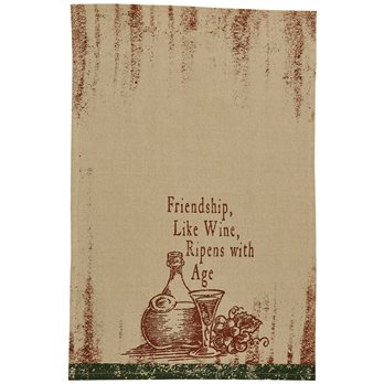 Friendship Like Wine PrintDishtowel