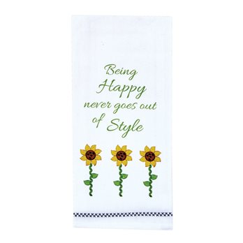 Being Happy Dishtowel