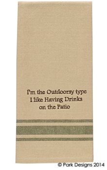 I'M The Outdoorsy Type Dishtowel