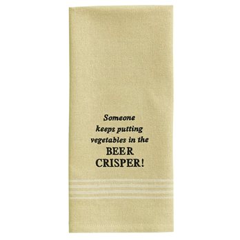 Beer Crisper Emb Dishtowel