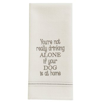 Dog At Home Emb Dishtowel