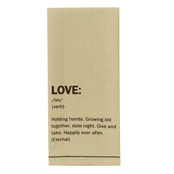 Love Definition Print Dishtowel