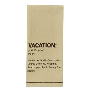 Vacation Definition Print Dishtowel