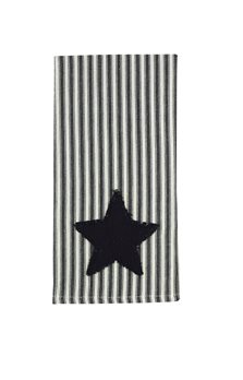 Black Star Ticking Dishtowel