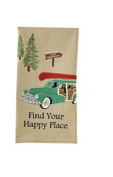 Happy Place Emb Dishtowel