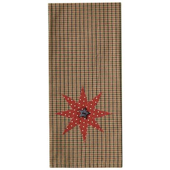 Star W/Btn Applique Dishtowel