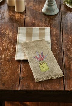 Flower Mason Jar Dishtowel