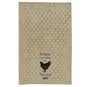 Wicked Chickens Printed Dishtowel